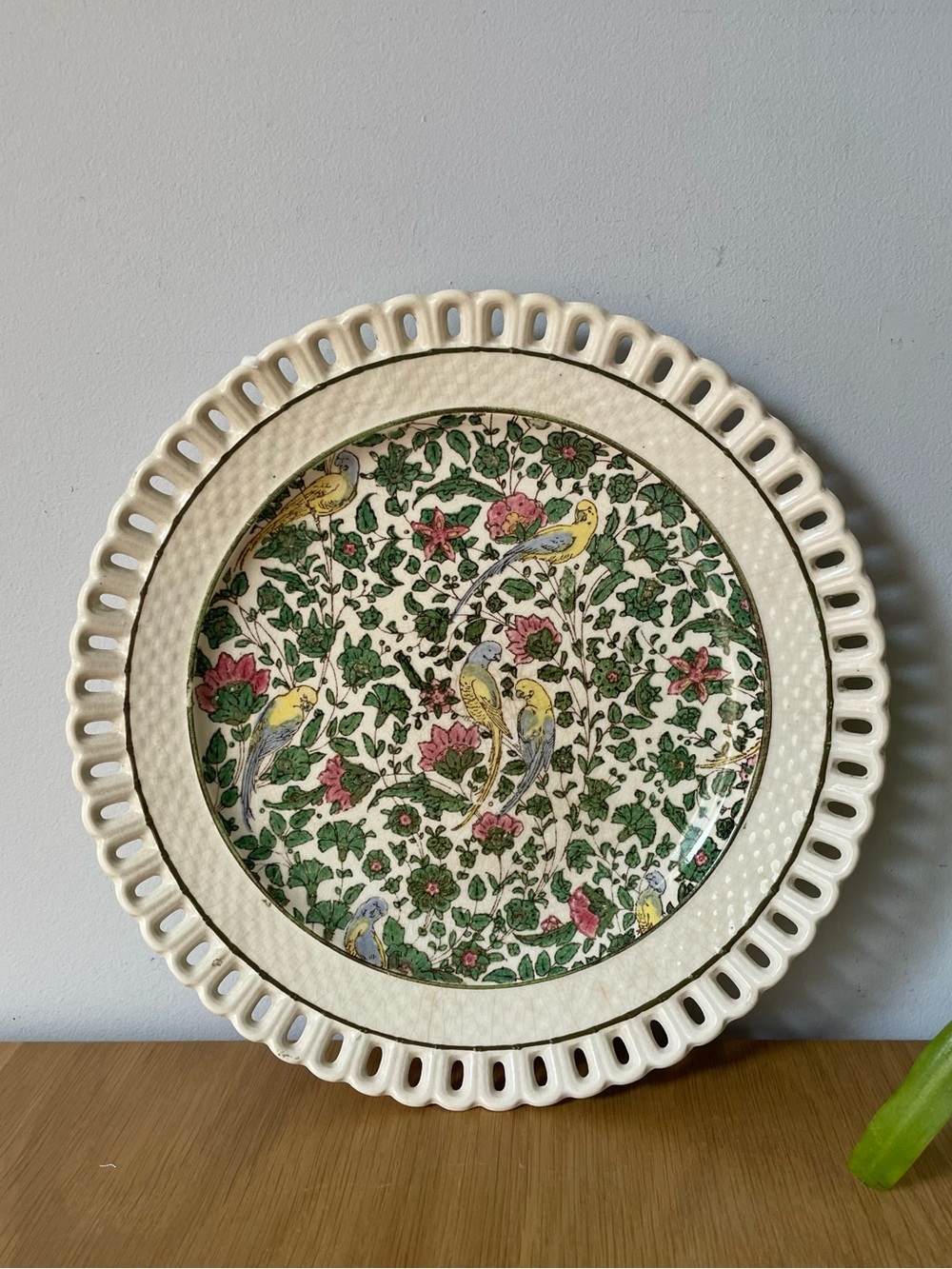 Rare Antique Royal Doulton Persian Chintz Pierced Plate D3550 9.5”